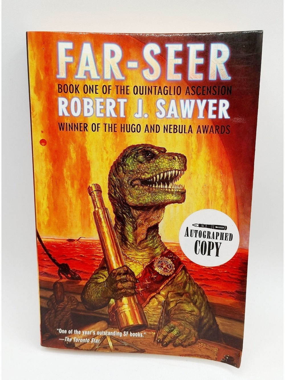 Far-Seer: Book One PB Book Sawyer Robert J. Autographed Copy 1992 1st Ed/Print
